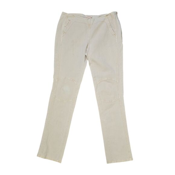 Sundance Womens Tan Skinny Pants Size 4 Lagenlook Bohemian Seam Detail - Picture 1 of 10